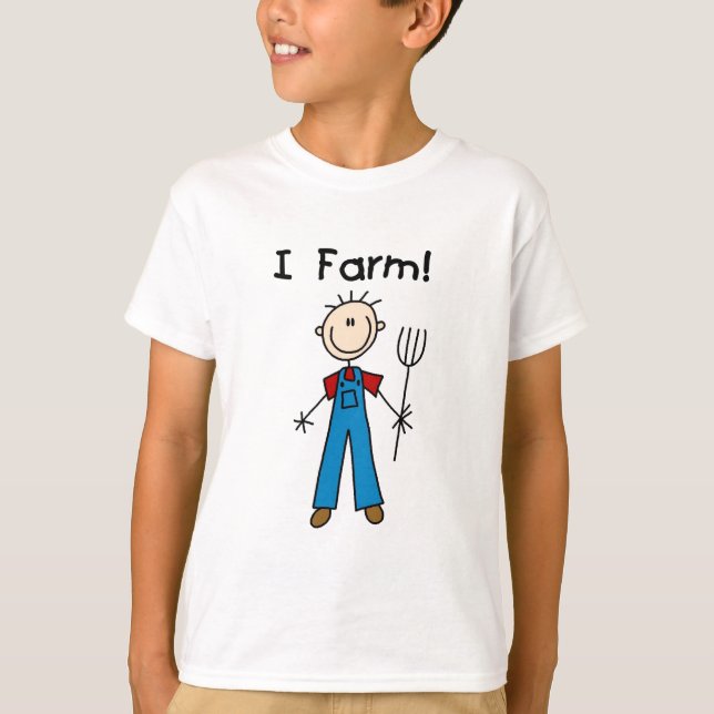 Stick Figure Farmer Tshirts and Gifts (Front)