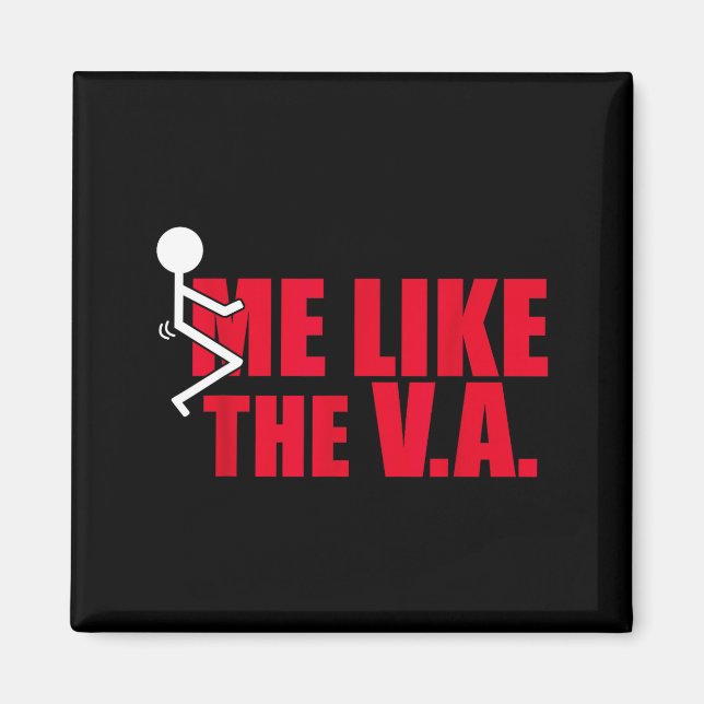 Stick Figure Fck Me Like The Va Funny Veteran Dark Magnet (Front)