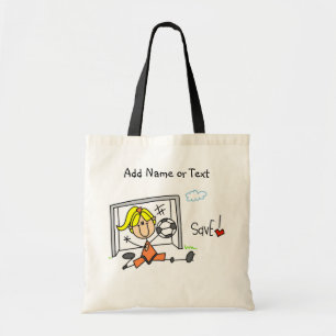 Stick Figure Female Soccer Goalie  Bag