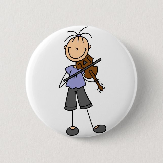 Stick Figure Fiddle Button (Front)