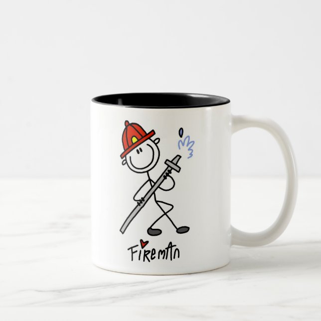 Stick Figure Fireman Mug (Right)