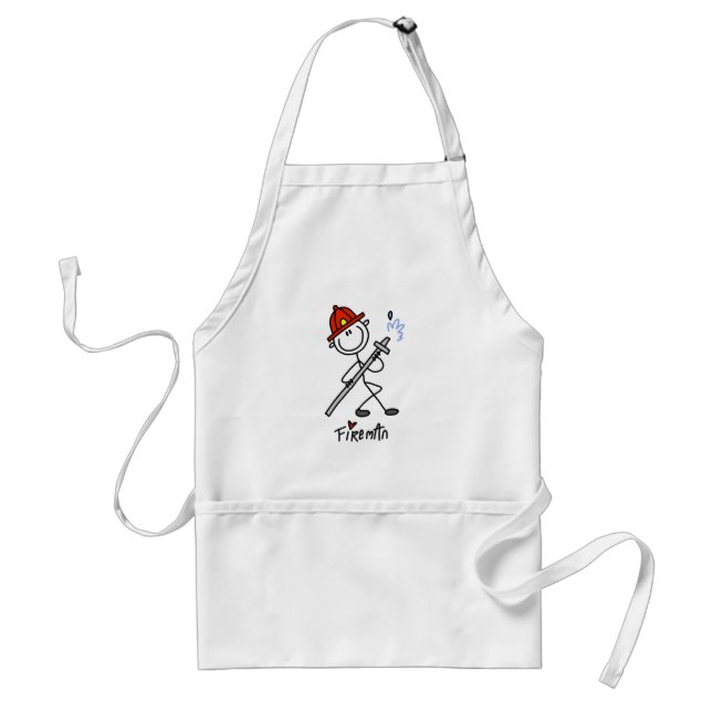 Stick Figure Fireman Standard Apron (Front)