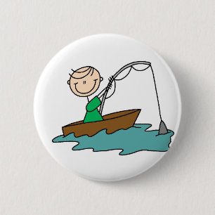 Stick Figure Fishing Button