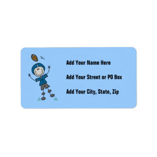 Stick Figure Football Blue Label