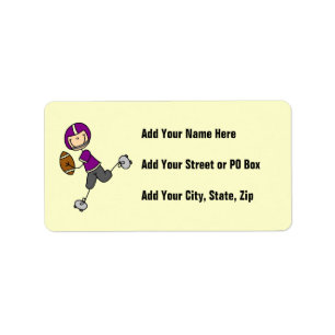 Stick Figure Football Purple Label