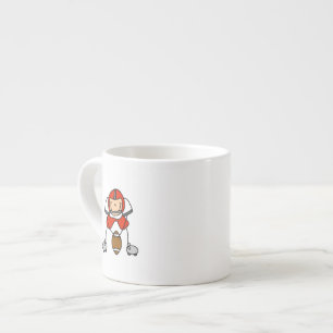 Stick Figure Football Red Espresso Cup