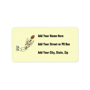 Stick Figure Football Yellow Label