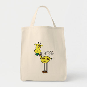 Stick Figure Giraffe T-shirts and Gifts Tote Bag