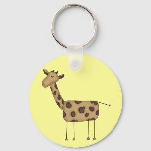 Stick Figure Giraffe Tshirts and Gifts Keychain