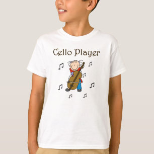 Stick Figure Girl Cello Player T-shirts et cadeaux