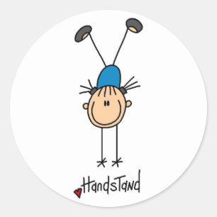 Stick Figure Girl Doing Poignées Stickers