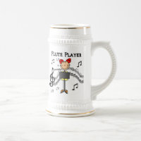 Stick Figure Girl Flute Player Tshirts and Gifts