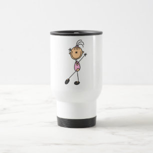 Stick Figure Girl Gymnast Tshirts and Gifts Travel Mug