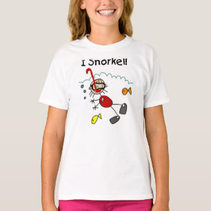 Stick Figure Girl I Snorkel Tshirt