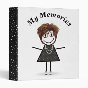 Stick Figure Girl in Sneakers and Dress Binder