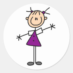 Stick Figure Girl Sticker