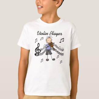 Stick Figure Girl Violin Player T-shirts et cadeau
