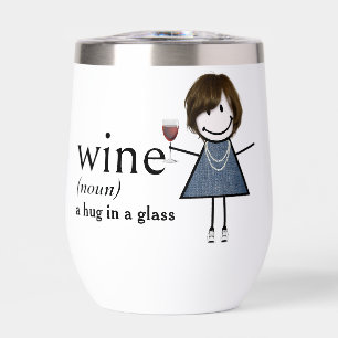 Stick Figure Girl With Red Wine