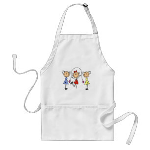 Stick Figure GIrls Jumping Rope Standard Apron