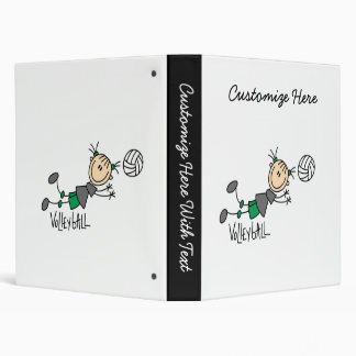 Stick Figure Girls Volleyball T-shirts and Gifts Binder