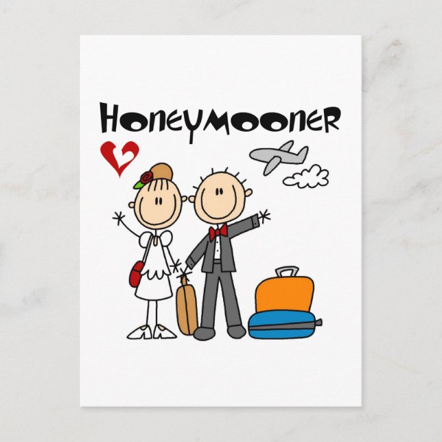 Stick Figure Honeymooner T-shirts and Gifts Postcard (Front)
