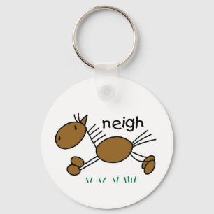Stick Figure Horse Keychain