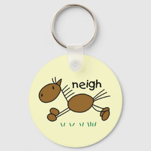 Stick Figure Horse Tshirts and Gifts Keychain