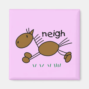 Stick Figure Horse Tshirts and Gifts Magnet