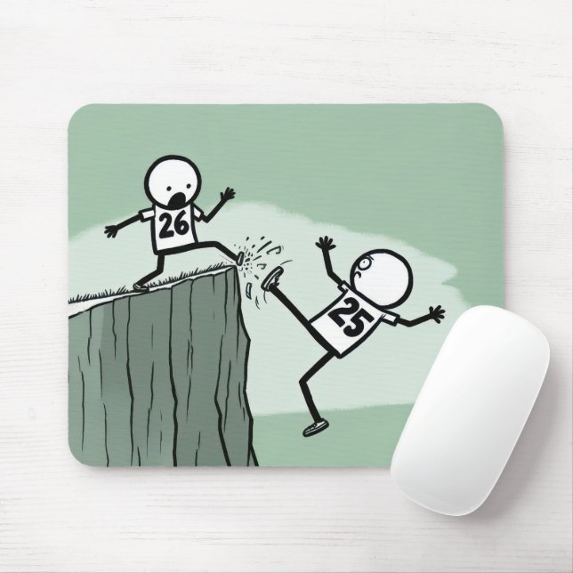 Stick Figure Humour for 2026 New Year  Mouse Pad (With Mouse)