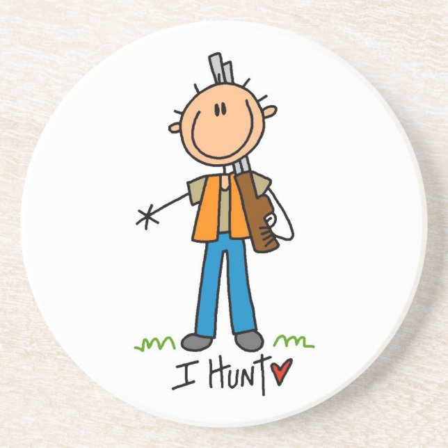 Stick Figure Hunter Coaster (Front)