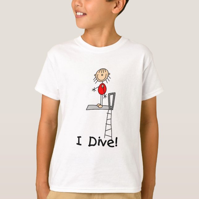 Stick Figure I Dive Tshirts and Gifts (Front)