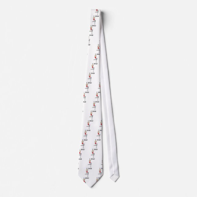 Stick Figure I Dive Tshirts and Gifts Tie (Front)
