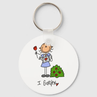 Stick  Figure I Garden T-shirts and Gifts Keychain