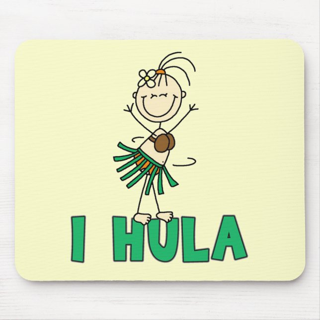 Stick Figure I Hula T-shirts and Gifts Mouse Pad (Front)