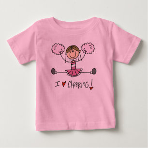 Stick Figure I Love Cheering T-shirts and Gifts