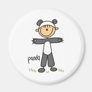 Stick Figure In Panda Suit Magnet