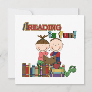 Stick Figure Kids Reading is Fun