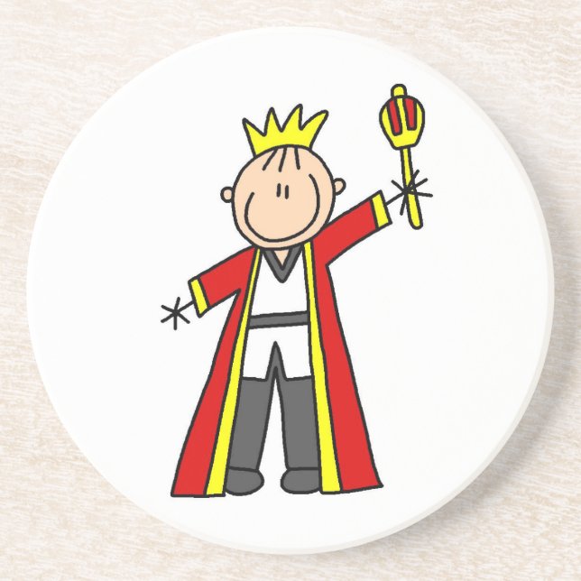 Stick Figure King Coaster (Front)