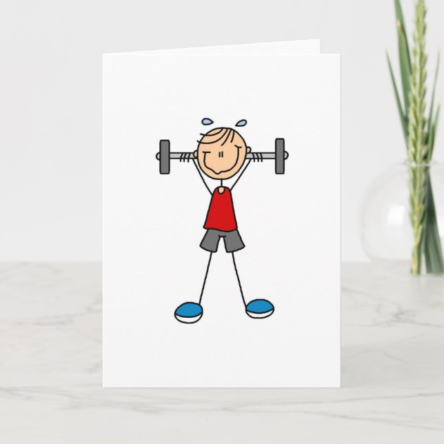 Stick Figure Lifting Card (Front)