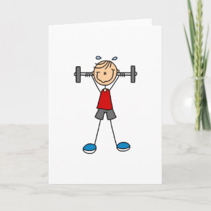 Stick Figure Lifting Card