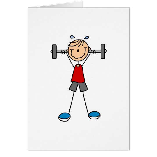 Stick Figure Lifting Card