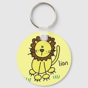 Stick Figure Lion T-shirts and Gifts Keychain