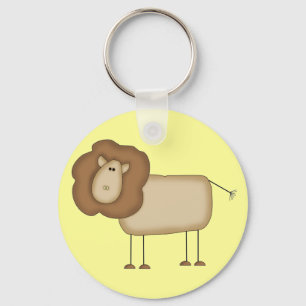 Stick Figure Lion Tshirts and Gifts Keychain
