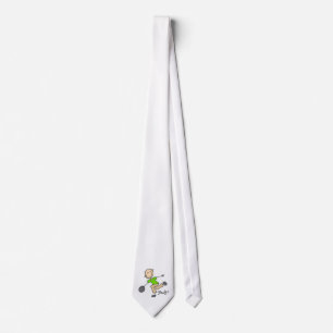 Stick Figure Male Bowler T-shirts and GIfts Tie