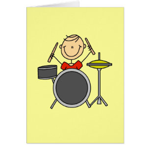 Stick Figure Male Drummer T-shirts and Gifts