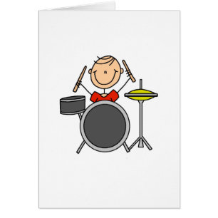 Stick Figure Male Drummer T-shirts and Gifts
