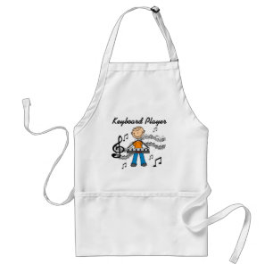 Stick Figure Male Keyboard Player Gifts Standard Apron