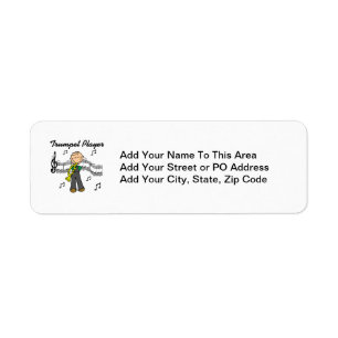 Stick Figure Male Trumpet Player T-shirts and GIft