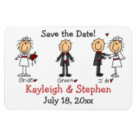 Stick Figure Mariage Premium Flexi Magnet