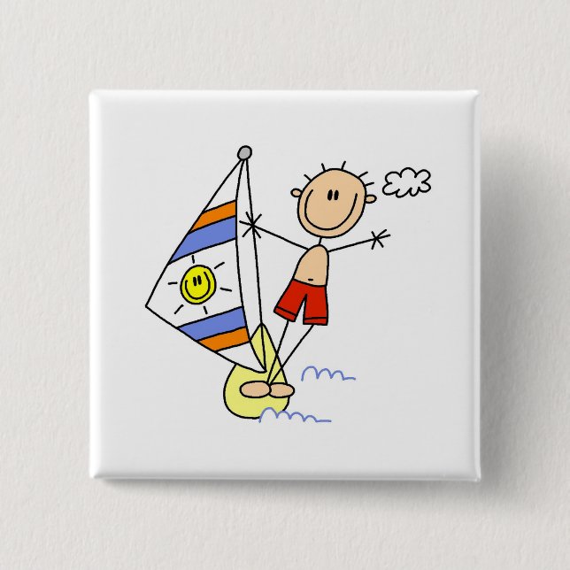 Stick Figure Parasailing Buttons (Front)
